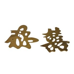 Set of 2 - Asian Brass Trivets